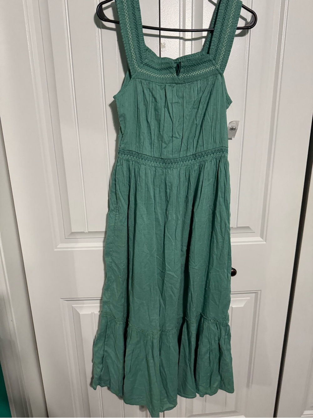 Women’s Teal Square-Neck Maxi Dress